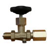 Кран для манометра игольчатый латунь Ду 15 Ру25 ВР/НР G1/2" с маховиком ЭКОМЕРА Э-ВИ-G1/2