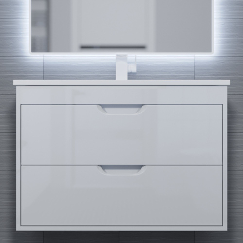 Тумба Uperwood Modul 65 подвесная, белая для раковины Modul 65