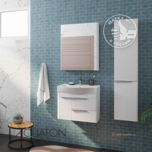 Тумба БЕВЕРЛИ 65 подвесная, 1A235301BV010 /61,6х45,5х35,7/ (белый глянцевый) АКВАТОН