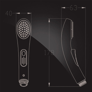 Лейка для биде + шланг BR-01C-Chrome (Elghansa)