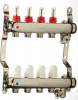 Коллектор блок 1" с регулиров. клапанами и расходомерами 4вых. 14104