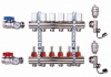 Коллектор блок 1" с регулиров. клапанами и расходомерами 9вых. 14262