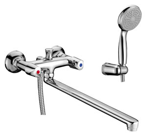 Смеситель для ванны LM2401C "Данс" с плоским изливом 350мм (выводится)