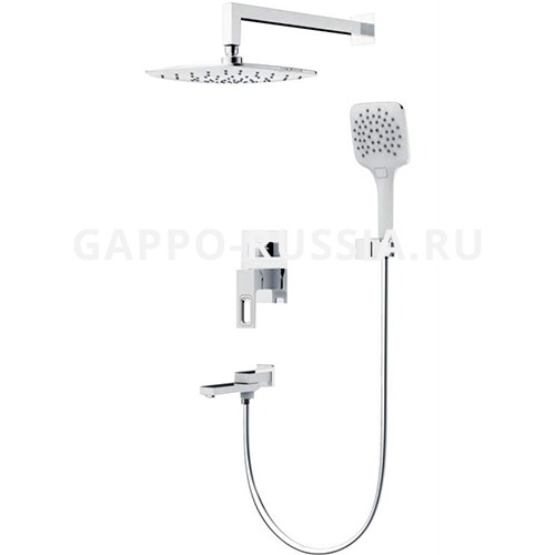 Комплект для скрытого монтажа G7117-8 FUTURA Set, три функции, хром/белый