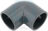 Отвод ПВХ серый под клеевое соед Дн110х90гр Ру16 напорный Aquaviva ELW11090