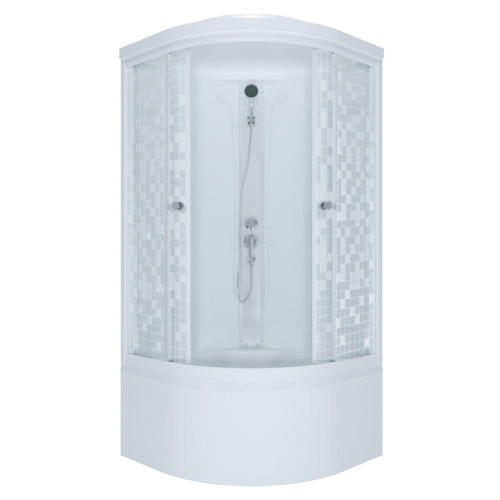Кабина душевая Тритон Стандарт Б 90*90, глуб. подд. мозайка, с крышей