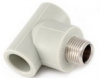 Тройник ПП 25х1/2" НР серый