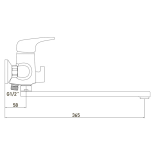 Смеситель для ванны GROSS 7518511C-35(F) Optima