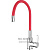 Смеситель для кухни LEDEME гибкий шланг красный  L4898-1