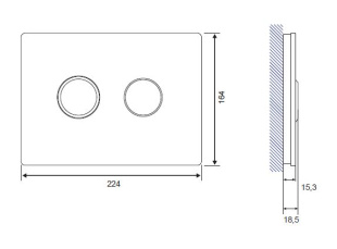 Кнопка для инсталляции ACCENTO CIRCLE P-BU-ACN-CIR-PN/Wh/Gl  белый глянец, стекло, Cersanit