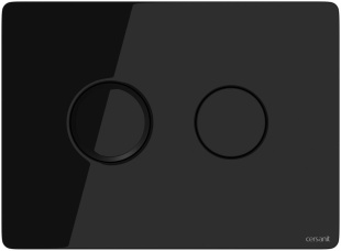 Кнопка для инсталляции ACCENTO CIRCLE P-BU-ACN-CIR-PN/Gl черный глянец, стекло, Cersanit