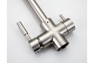 Смеситель для кухни FRAP F4352-5, подключение к фильтру (сатин)