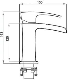 Смеситель для умывальника G1007-30 JACOB (белый/хром) 