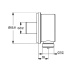 Подключение для душевого шланга B9448АА IdealRain L1 Chrome (IDEAL STANDARD)