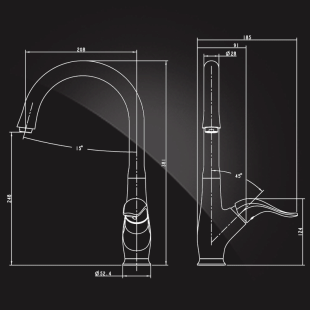 Лейка душевая стационарная D200мм MS24-8 SHOWER HEAD Chrome (Elghansa)
