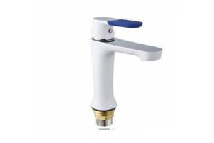 Смеситель для умывальника Frap F1034, 35мм, хром/белый