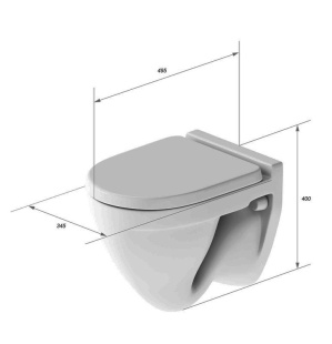 Унитаз подвесной ATTICA Attica SC, микролифт SANITA LUXE