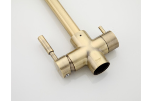 Смеситель для кухни FRAP F4352-4, подключение к фильтру (бронза)