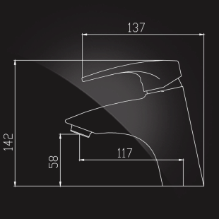 Смеситель для умывальника MONICA 1622319 Белый (Elghansa)