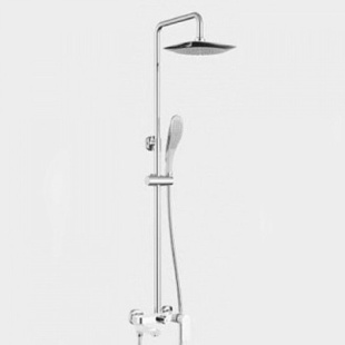 Душевая система с тропическим душем 230х230 мм G2448 NOAR белая/хром