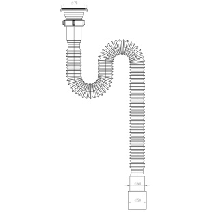 Гофросифон удлиненный 1½"х40-50 G116/F113