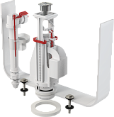 Арматура д/бачка ALСAPLAST SA08AS 1/2" нижний впуск 1/2" с двойной кнопкой 27848