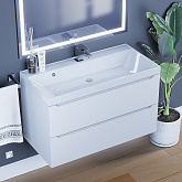 Тумба Uperwood Tanos 100 подвесная, белая для раковины Uperwood Classic