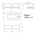 Ванна акриловая Nika 180*80 на каркасе с экраном Triton Pro