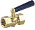 Кран для манометра 3-ходовой латунь Ду15 Ру25 ВР G1/2"-М20х1,5 с рукояткой без фланца КТХ-GF-MF