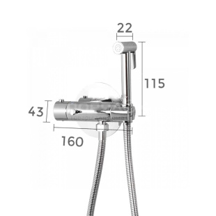 Комплект для биде G7290 термостат хром